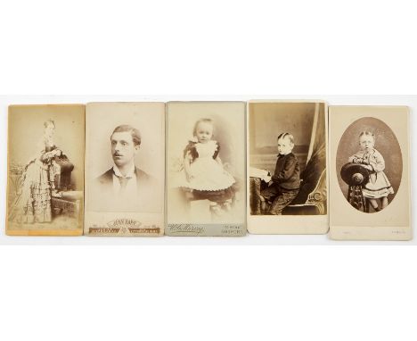 Portrait Cartes de Visite,  UK, ladies, gentlemen and some children, mainly albumen, 1870s/1880s, P-VG (apx 300)
