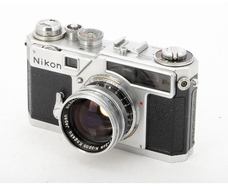 A Nikon SP Rangefinder Camera, serial no. 6202279, chrome, cloth shutter, BCO 01 006-3, an early example, (production started