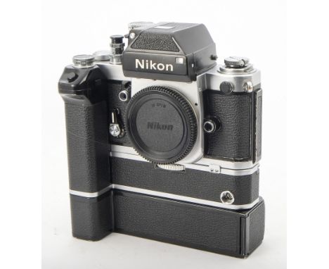 A Nikon F2 Photomic SLR Body, serial no. 8031665, chrome, shutter working, body, F, some significant age related marks to chr