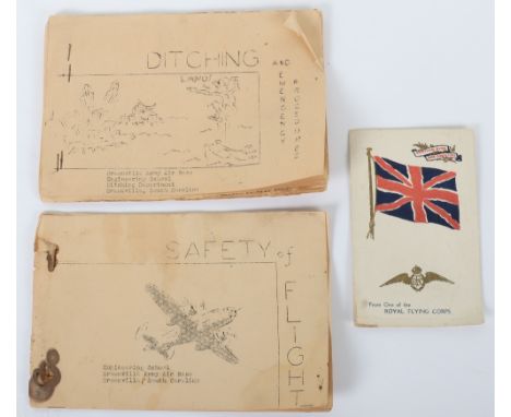 WW1 RFC Postcard and US Books: WW1 RFC patriotic picture postcard and two US Army Greenville books. 3 items 