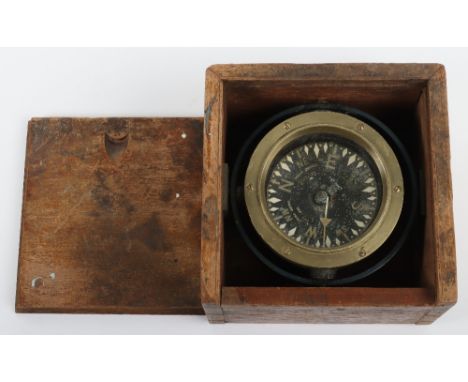 Scarce WW1 1915 Creach Osborne Pattern Aircraft Compass, brass frame rim compass with the face marked “CREACH OSBORNE PATT RA