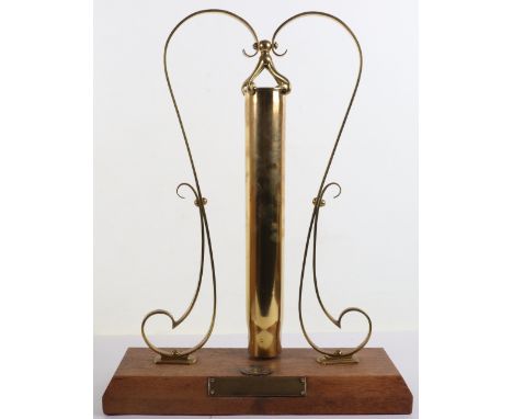WW1 R.N.A.S. 1915 Mess Gong: Super quality made with R.N.A.S. badge to centre with brass plaque “ FIRED FROM ARMOURED CAR AT 