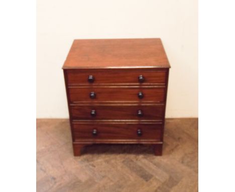 2' Georgian mahogany chest commode fitted dummy drawers 