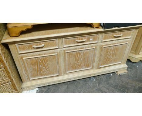 5' Wade light oak 3 drawer and door sideboard 