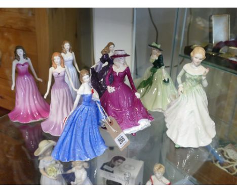8 assorted Royal Worcester and Doulton lady figure ornaments 
