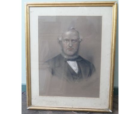 Pastel portrait of gentleman by Charles Heath.  Signed.  21 x 27"