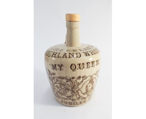 My Queen whiskey jug, the Cream of Highland Whiskeys, My Queen Jubilee Blend, Port Dundas