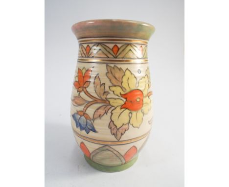 Crown Ducal tube lined art deco vase 17.5cm tall 