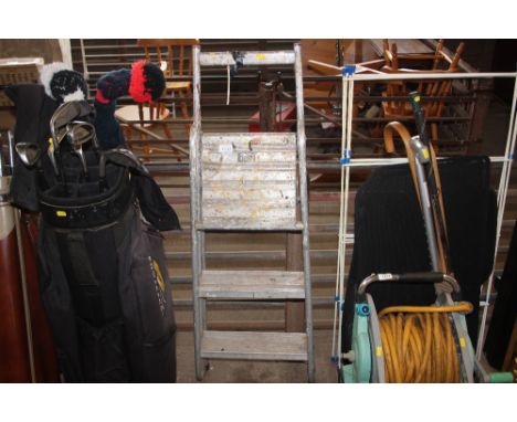 An aluminium step ladder