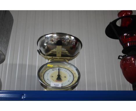 A set of kitchen scales