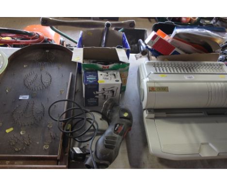 A Skil sander; together with a mixer tap etc.