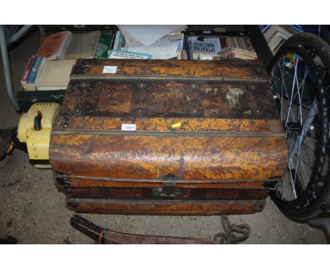 A japanned trunk