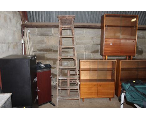 A wooden step ladder