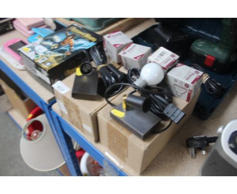 A quantity of light bulbs etc.