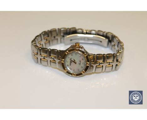 A Raymond Weil Parsifal lady's stainless steel quartz wristwatch, with mother of pearl and diamond set dial, width 24mm CONDI