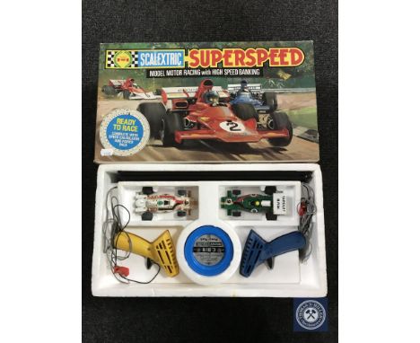A boxed Scalextric Super Speed racing set