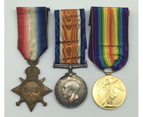 A WW1 1915 Star trio, awarded to E-1167 Pte Robert Samuel Burrage of the 17th (Empire) Battalion Royal Fusiliers (City of Lon