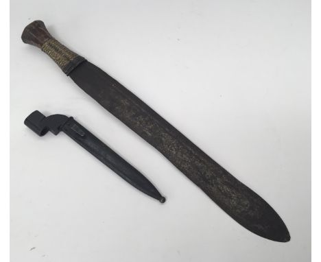 A vintage South African pattern No.9 bayonet, complete with associated scabbard.Likely of 1960’s manufacture and made by the 