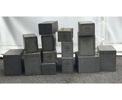 A quantity of vintage military used spacers, or ‘chocks’, used for securing heavy equipment for transportation. Made from pan