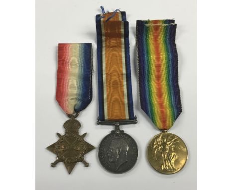 A WW1 1915 Star trio, awarded to 3454 Pte William Edward Thomas of the Royal Warwickshire Regiment, and later of the RAF usin