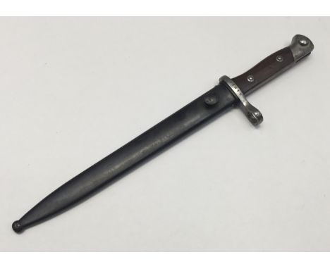 A Weyersberg Kirschbaum & Co, Solingen M1895 bayonet and scabbard, made for the Chilean armed forces. In production from circ