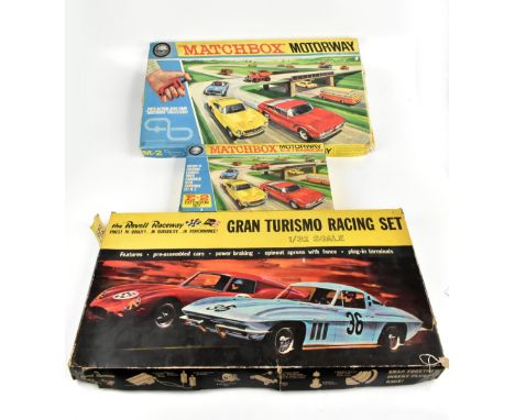 MATCHBOX; M-2 Motorway and E2 Motorway Extension Sets and a Revell Raceway R-3000 Gran Turismo Racing Set, all boxed (3).Addi