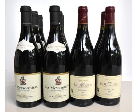 FRANCE; eleven bottles of red wine comprising five bottles of Yannick Amirault 'La Petite Cave' 2005 Loire Bourgueil red wine