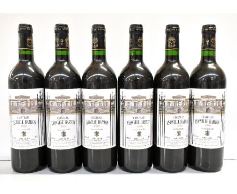 FRANCE; six bottles of Château Léoville Barton Saint Julien 1996 red wine, 12.5% 75cl (6). Additional InformationSome light s