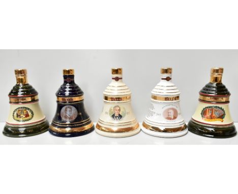 WHISKY; three limited edition Bell's 'Extra Special' blended Old Scotch Whiskies in decorative ceramic decanters comprising C