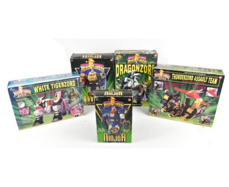 POWER RANGERS; ten boxed Bandai figures and models comprising 2270 Dragonzord, 2491 Deluxe Ninja Megazord, 2271 White Tigerzo