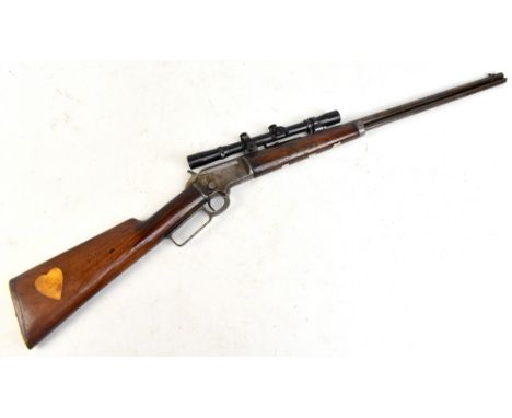 ***SECTION 1 FIREARM LICENCE REQUIRED*** MARLIN; a model 92 .22RF under lever repeating rifle, mounted with a Nikko Stirling 