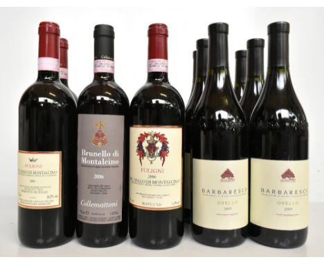 ITALY; twelve bottles of red wine comprising Fuligni Brunello di Montalcino 2006, six Barbaresco Ovello 2005 and a single bot