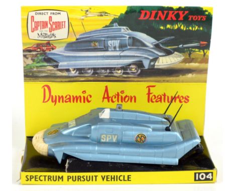 DINKY; a boxed 104 Spectrum Pursuit Vehicle (from the Captain Scarlet and the Mysterons series), with Scarlet present but lac