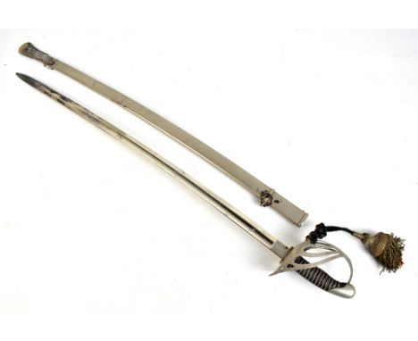 YZERHOUWER; a Dutch M1912 officer's parade sabre with etched inscription 'Nederl. Wapermagazy Haarlem' and stamped W K &amp; 