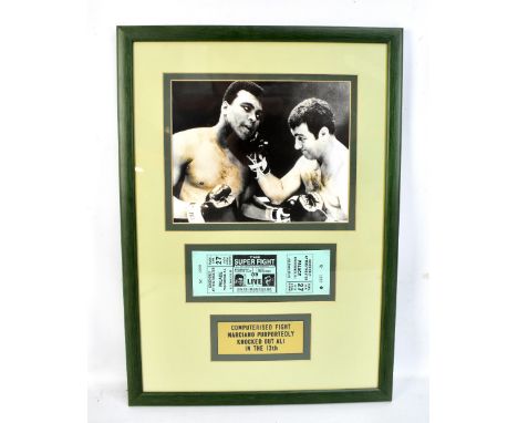 THE SUPER FIGHT; an original ticket to the computerised fight of Muhammad Ali vs Rock Marciano, Tuesday January 27th 1970, ti