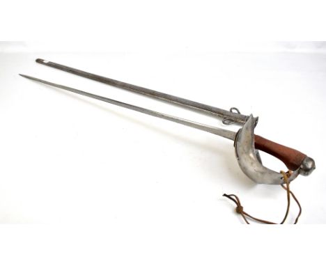 A 1908 Pattern cavalry trooper's sword, the base of the fullered blade stamped with military broad arrow, EFD for Enfield and