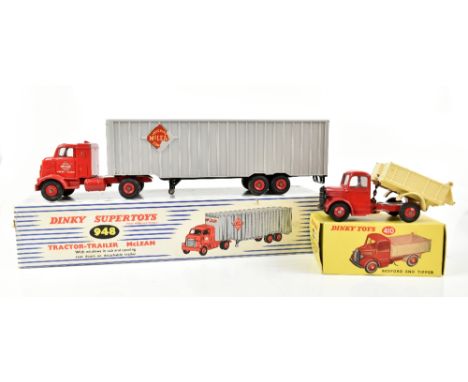 DINKY; a 410 Bedford End Tipper and 948 Tractor-Trailer McLean, both boxed (2).Additional InformationBoth with chips to paint