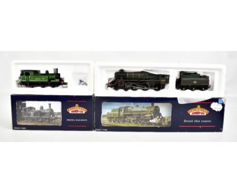 BACHMANN BRANCH-LINE; two boxed models comprising 31-107 Standard 4MT 75027 BR Lined Green L/Crest BR2 Tender and 31-056 J72 