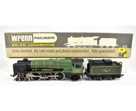 WRENN RAILWAYS; a boxed OO/HO gauge W2239 4-6-2 Eddy Stone Green Locomotive and Tender.Additional InformationLight general we