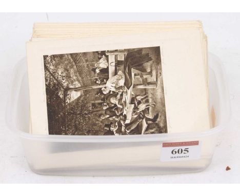 A collection of Burlington Art Miniatures prints, each 14 x 10cm