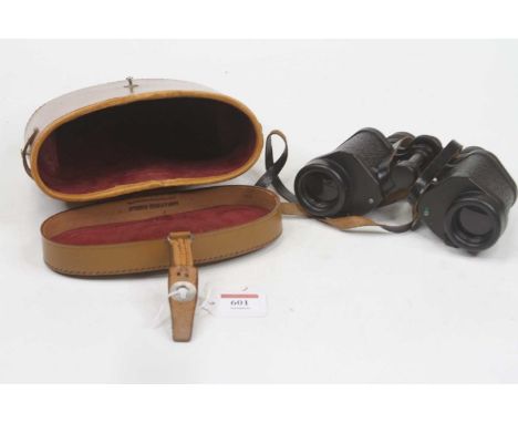 A pair of vintage Barr &amp; Stroud binoculars, cased 