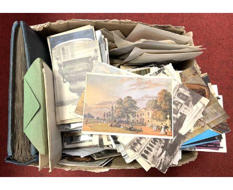 A collection of mainly 20th century postcards, to include topographical views and portrait examples 