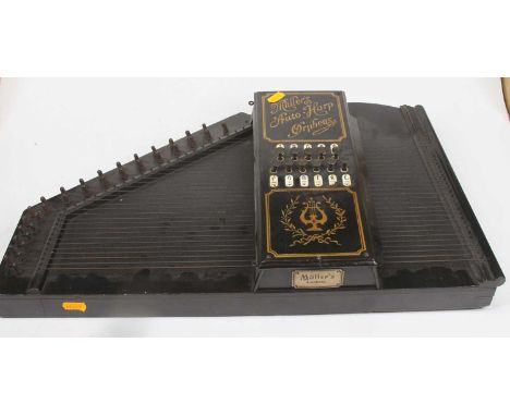 A Muller's Orpheus Auto-harp zither, w.56cm 