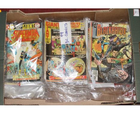 A collection of vintage DC comics, approx 100