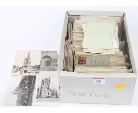 A collection of vintage postcards, to include mainly architectural examples