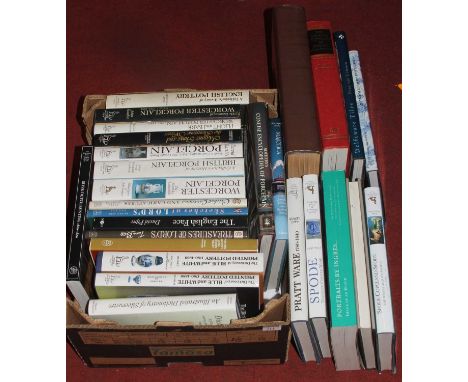 A collection of art and antique reference books, mainly regarding ceramics and furniture 