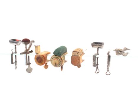 Sewing clamps and parts/spares, comprising a steel frame clamp with sprung clip below a bowl form pin cushion, light rusting,