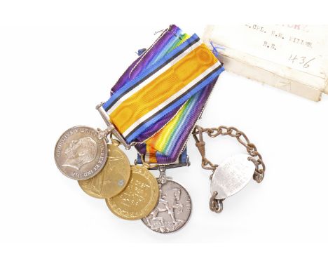 TWO PAIRS OF WWI MEDALScomprising the British War Medal and the Victory Medal, awarded to 420428 2nd Corporal H. M. Miller R.