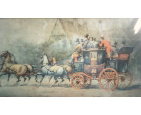 Print - Royal Mail Coach 16" x 8".