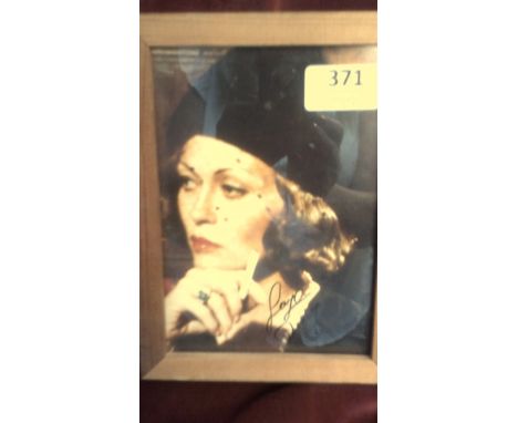 Framed print - 5 x 7 of Faye Dunaway-autographed by artist